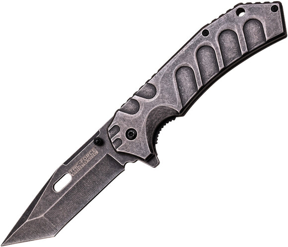 Tac Force Linerlock A/O Black Stonewash Handle Tanto Blade Folding Knife 866