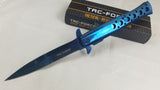 Tac Force Folding 9" Pocket Knife Mirror Blue Flipper A/O Assist - 884BL
