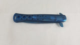 Tac Force Folding 9" Pocket Knife Mirror Blue Flipper A/O Assist - 884BL