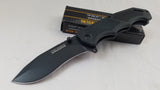 Tac Force Linerlock A/O Gray Wood Handle Black Stainless Folding Knife 893GY