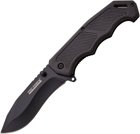 Tac Force Linerlock A/O Gray Wood Handle Black Stainless Folding Knife 893GY