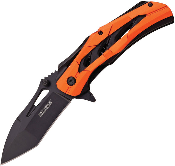 Tac Force Linerlock A/O Orange & Black Aluminum Handle Folding Knife 915OR
