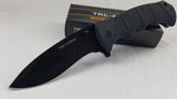 9" Tac Force Tactical Folding A/O Spring Assisted Open Black Knife - 924BP