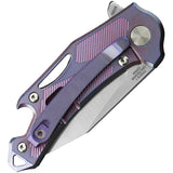 Defcon Rhino Framelock Purple Titanium Folding M390 Knife 93151