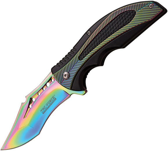 Tac Force Linerlock A/O Spectrum & Black Ti-Coated Handle Folding Knife 931RB