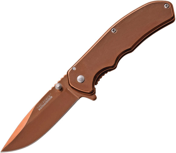 Tac Force Linerlock A/O Bronze Finish Handle Stainless Folding Blade Knife 933RG