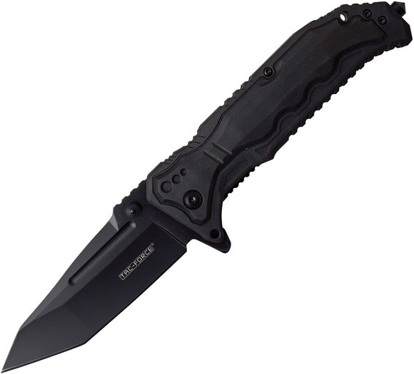 Tac Force Linerlock A/O Black ABS Handle Folding Stainless Tanto Knife 950BK