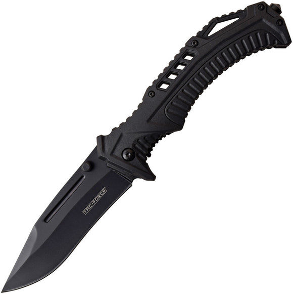 Tac Force Linerlock A/O Black Nylon Handle Glass Breaker Folding Knife 963CBK