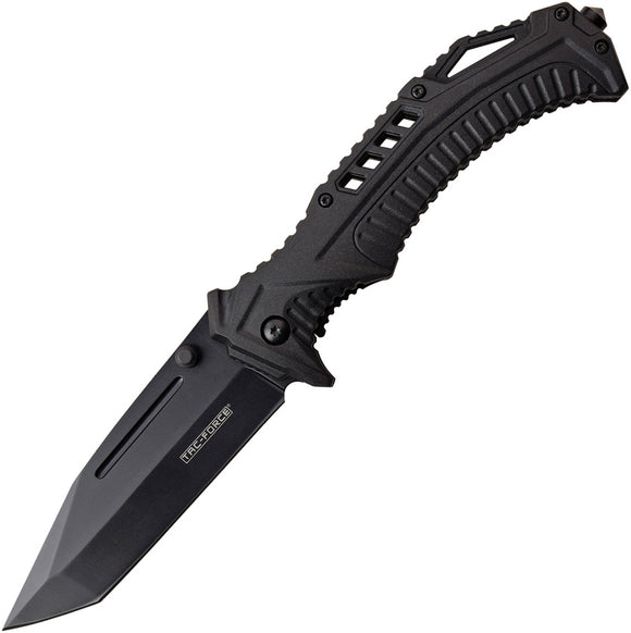 Tac Force Linerlock A/O Black Glass Breaker Handle Folding Tanto Knife 963TBK