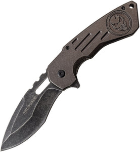 Tac Force Framelock A/O Dropt Pt Black Stonewashed 3Cr13 Folding Knife 967D