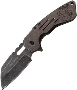 Tac Force Framelock A/O Black Stonewash 3Cr13 Wharncliffe Folding Knife 967W