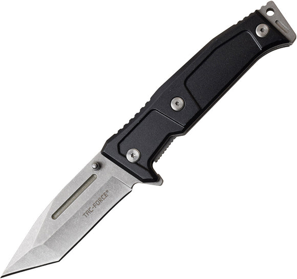 Tac Force Linerlock A/O Black Anodized Aluminum 3Cr13 Tanto Folding Knife 969BK