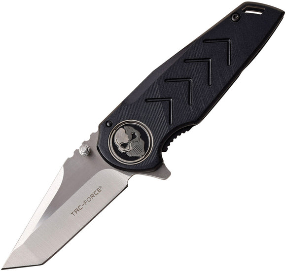 Tac Force Framelock A/O Black Anodized Aluminum Handle Tanto Folding Knife 974BK