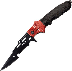 Tac Force Red & Black Aluminum Handle Linerlock A/O 3Cr13 Folding Knife 975RBK