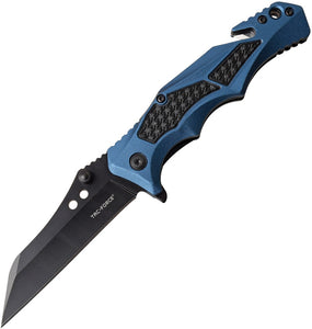 Tac Force Linerlock A/O Blue & Black Aluminum Handle 3Cr13 Folding Knife 978BL