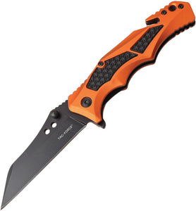 Tac Force Linerlock A/O Orange & Black Aluminum Stainless Folding Knife 978OR