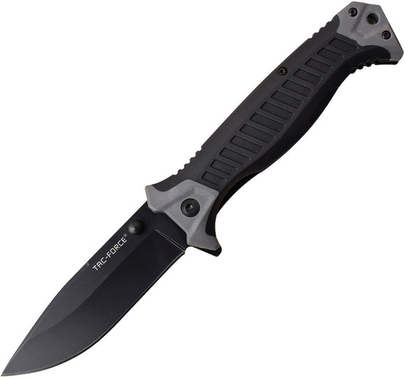 Tac Force Linerlock A/O Stainless Folding Knife w/ Black & Gray FRN Handle 981GY