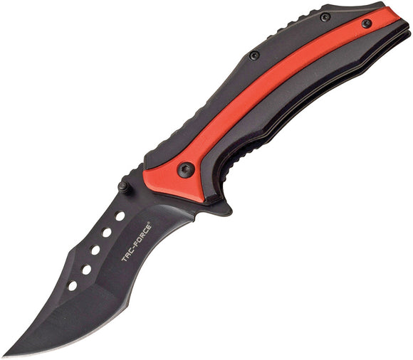 Tac Force Linerlock A/O Red & Black Handle Stainless 3Cr13 Folding Knife 989RD
