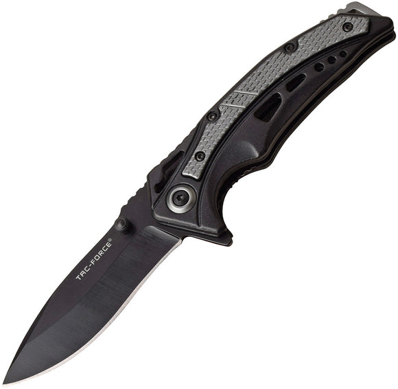 Tac Force Linerlock A/O Black & Gray Aluminum Handle 3Cr13 Folding Knife 991GY