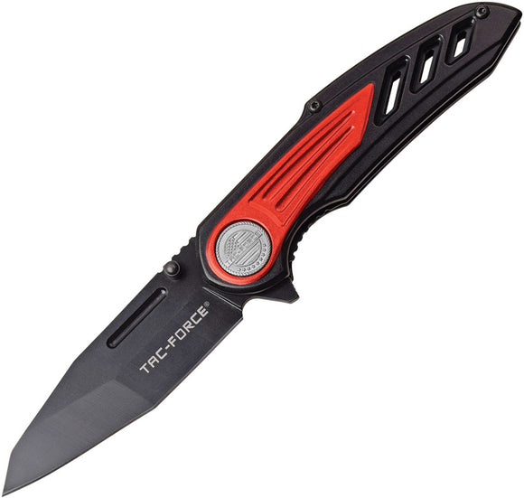 Tac Force Linerlock A/O Red & Black Handle 3Cr13 Stainless Folding Knife 992RD
