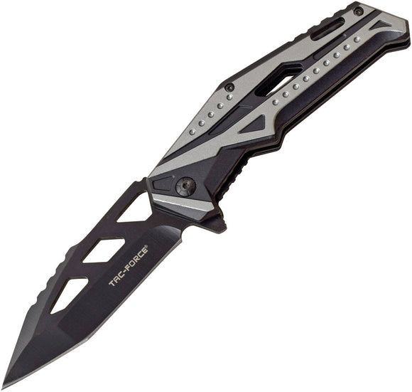 Tac Force Linerlock A/O 3Cr13 Folding Knife w/ Gray Black Aluminum Handle 996GY