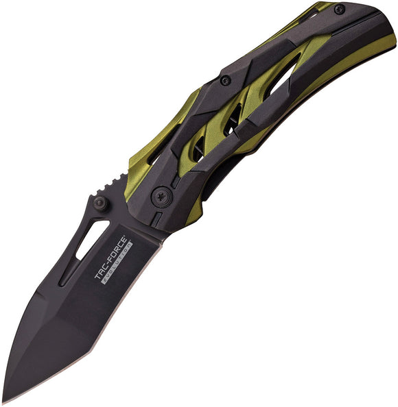 Tac Force Evolution Spring Assist A/O Green & Black Folding Knife EA003BGN