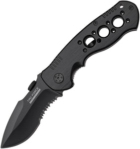 Tac Force Evolution Spring Assist A/O Blk Handle Serrated Folding Knife EA008BK