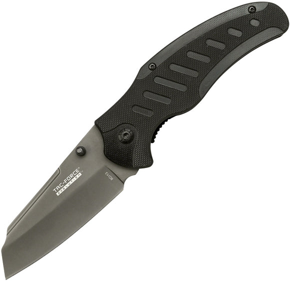 Tac Force Evolution Linerlock A/O Black G10 & Gray TiNi Folding Knife EA015BK