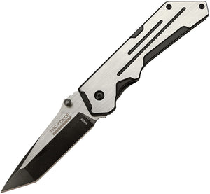 Tac Force Evolution Linerlock A/O Black & Brushed Stainless Folding Knife EA017S