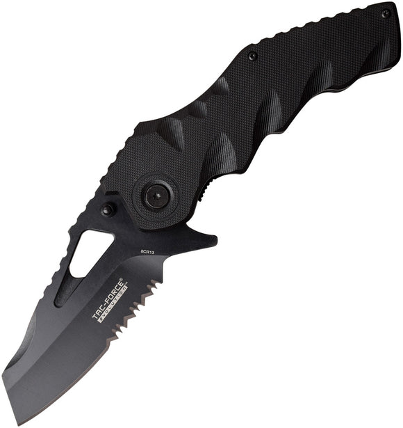 Tac Force Evolution Spring Assist A/O Black G10 8Cr13MoV Folding Knife EA022SBK