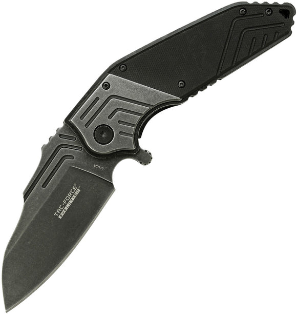 Tac Force Linerlock A/O Black G10 Onlay Stainless 8Cr13MoV Folding Knife EA023BK