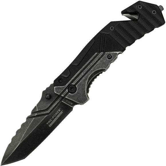 Tac Force Evolution Rescue A/O Tanto Folding Knife w/ Black G10 Handle EA025BK