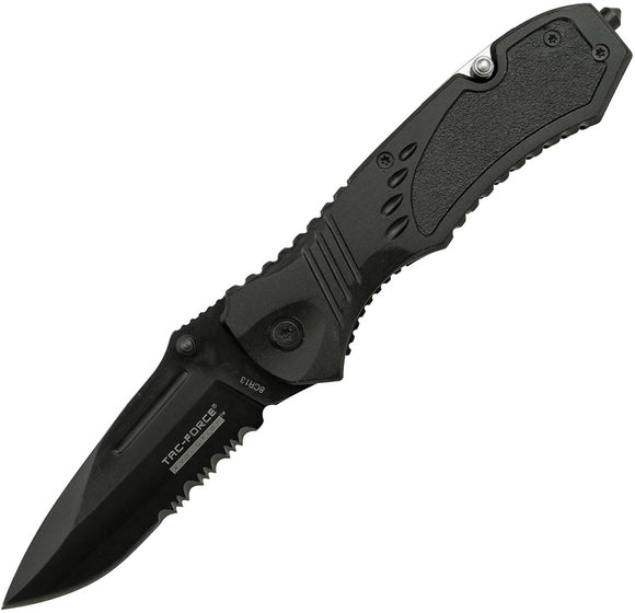 Tac Force Evolution Spring Assist A/O Black Pakkawood Folding Knife EA027BK