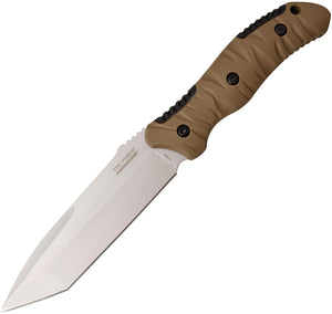 Tac Force 11" Evolution Brown FRN Handle Stainless Fixed Blade Knife EFIX015TTN