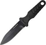 Tac Force Black Nylon Handle Stainless Plain Fixed Blade Knife w/ Sheath FIX004PBK