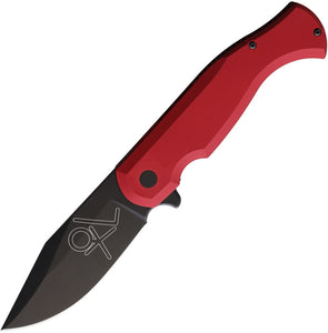 Tools for Gents Eastwood Linerlock Red Aluminum Folding D2 Steel Knife 91807