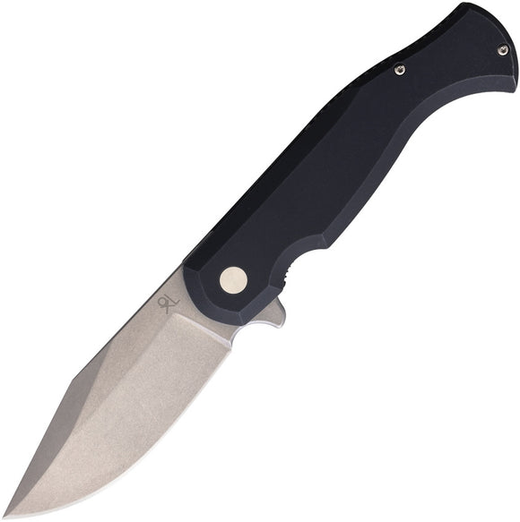 Tools for Gents TFG Eastwood Linerlock Black Aluminum Folding D2 Knife 91836