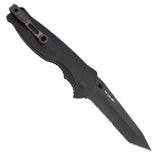 SOG Flash II Piston Lock A/O Serrated Stainless Black Folding Knife