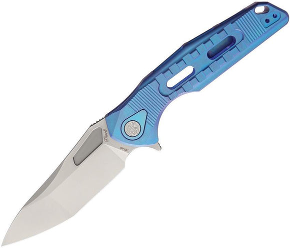 Rike Thor 3 Framelock M390 Blue Titanium Stainless Folding Knife