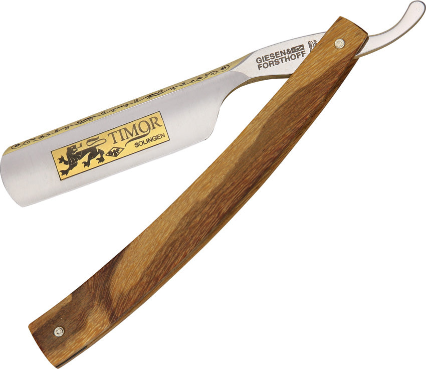 Giesen & Forsthoff Straight Razor Maplewood Folding Carbon Shaving Kni ...