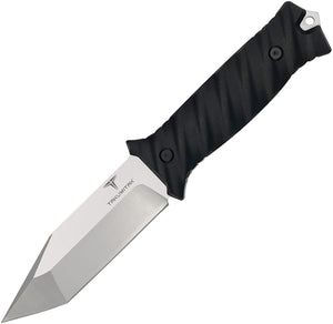 Takumitak Fulcrum Black Smooth G10 D2 Steel Fixed Blade Knife F201SL