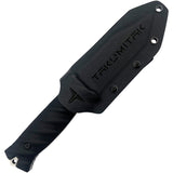 Takumitak Fulcrum Black Smooth G10 D2 Steel Fixed Blade Knife F201SL