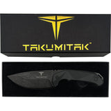 Takumitak Companion Black Smooth G10 D2 Steel Fixed Blade Knife F212SW