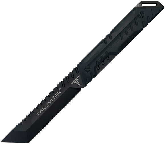 Takumitak Solution Black Smooth G10 D2 Stainless Steel Fixed Blade Knife 216BK
