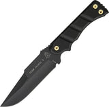 TOPS 9.75" Team Jackal 5 Fixed Carbon Steel Blade Black G10 Handle Knife