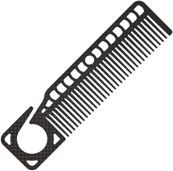 Bastion Carbon Fiber Radio Finger Ring Black Camping EDC Hair & Beard Comb
