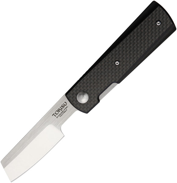 Tokisu Tactical Linerlock Black Cleaver Style Folding Knife 18536