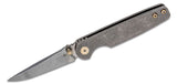 Toor Knives Suitor Framelock Stonewash Titanium Folding CPM-154 Knife 4034