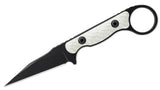 Toor Jank Shank 7" G10 White Shadow Black Fixed Blade Knife + Kydex 6178