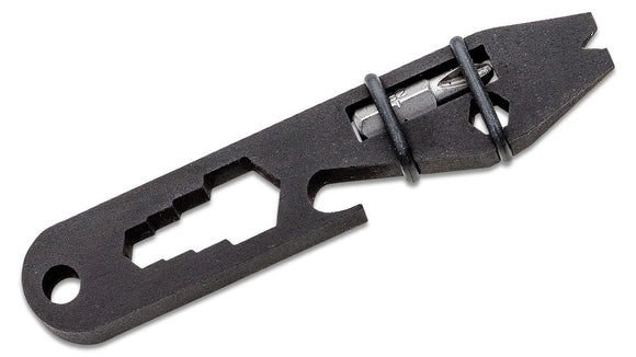 Toor Knives Dark Gray Carbon 1075 Pry Bar Bottle Opener Keychain Multi-Tool 7054